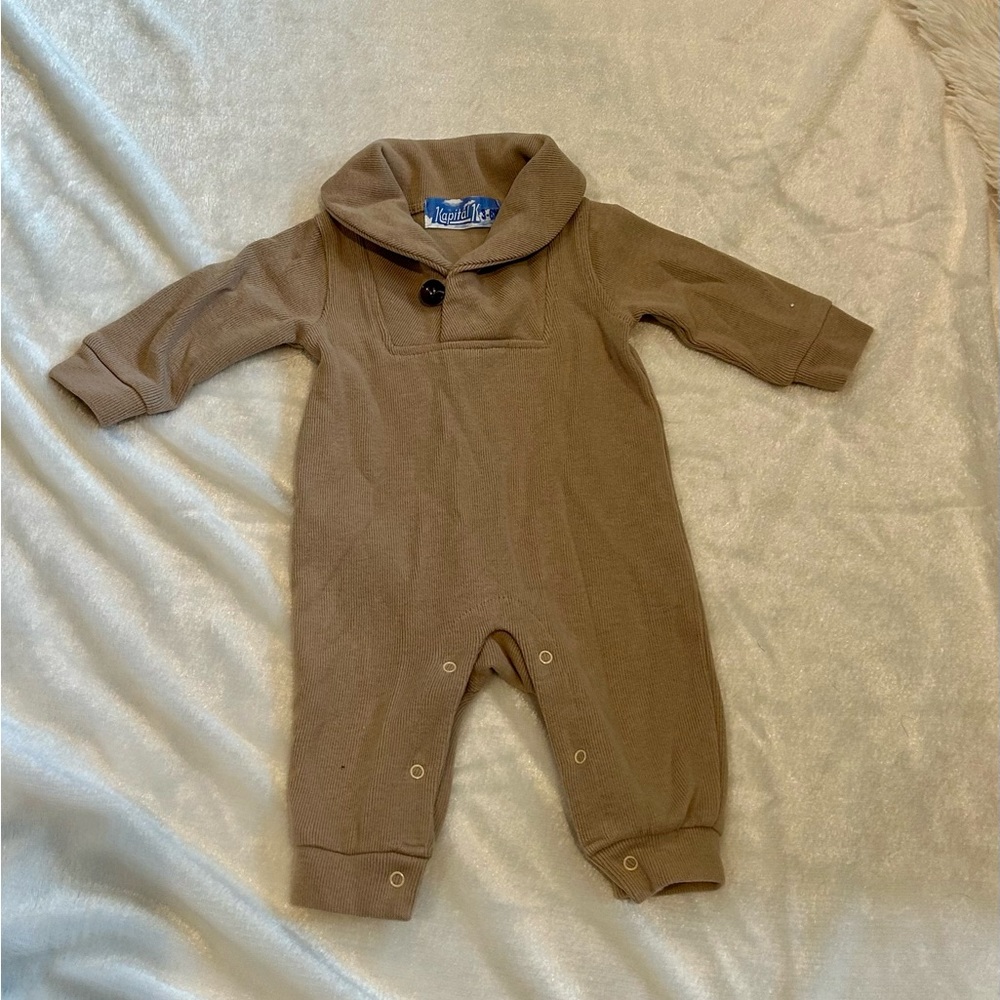 Super soft button shawl collar one piece. Kapital K brand.